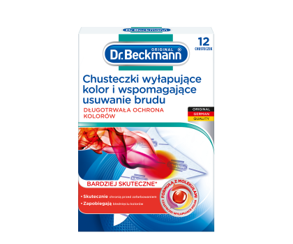 Środek piorący DR.BECKMANN Chusteczki wyłapujące kolor i wspomagające usuwanie brudu (1